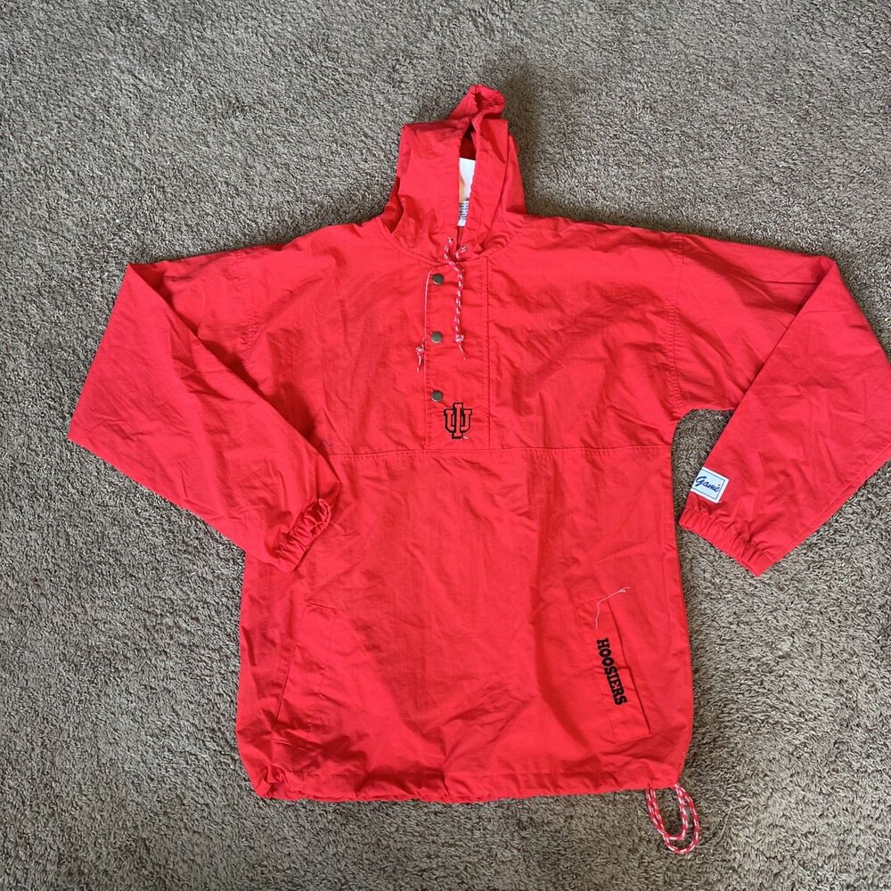 The Game Men's Indiana Hoosiers Windbreaker Jacket Medium Long Sleeve Hooded